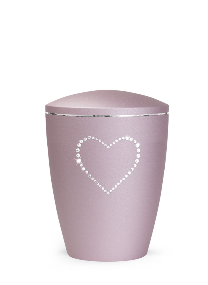 Zvířecí urna Elegance Heart - Rose 1,5l