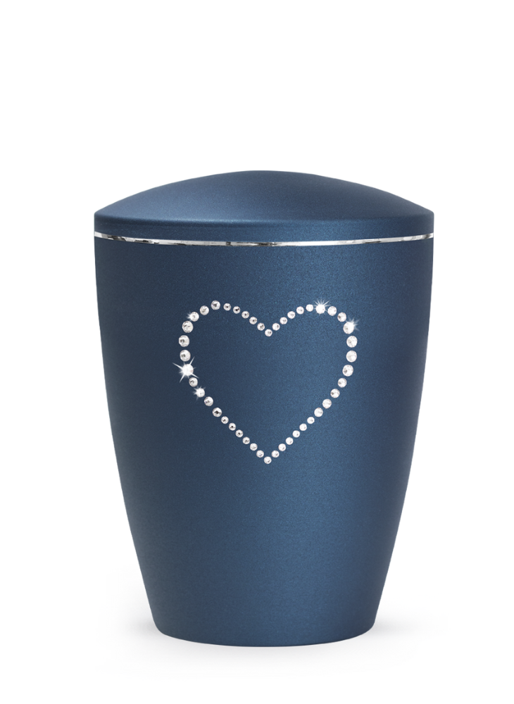 Zvířecí urna Elegance Heart - Navy 2,8l