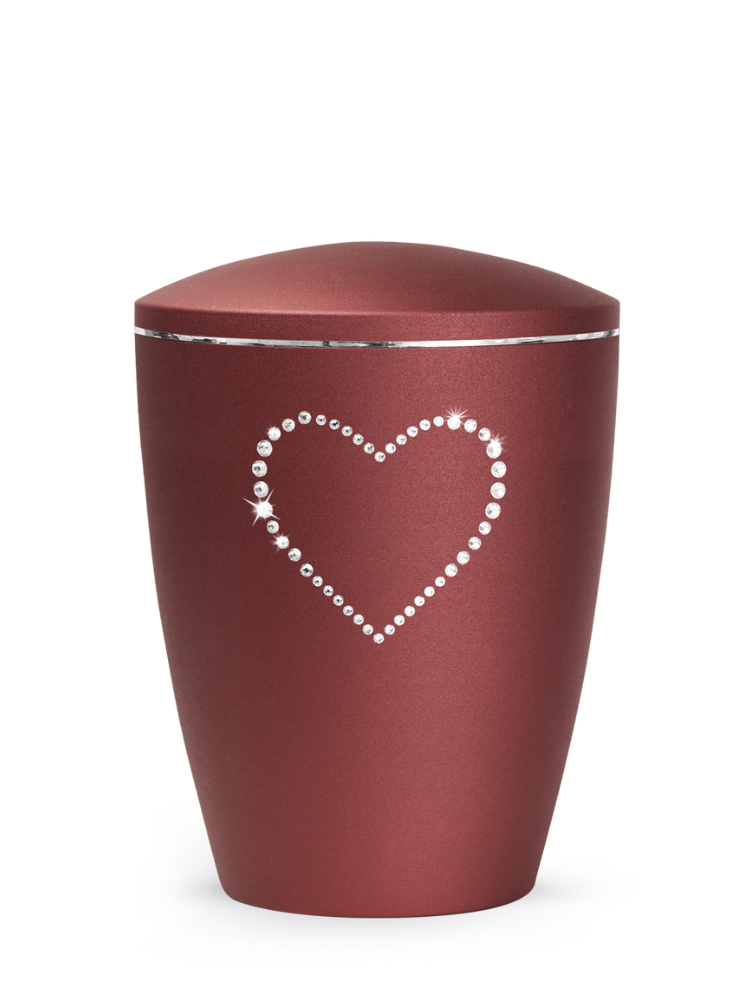 Zvířecí urna Elegance Heart - Rubín 2,8l