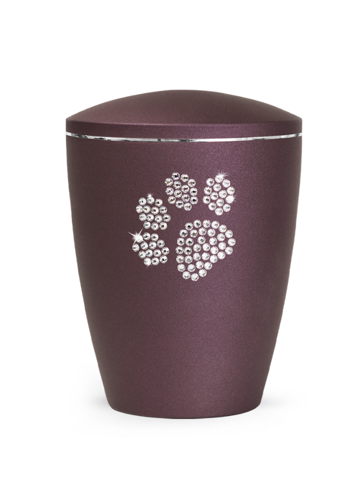 Zvířecí urna Elegance Paw - Berry 2,8l