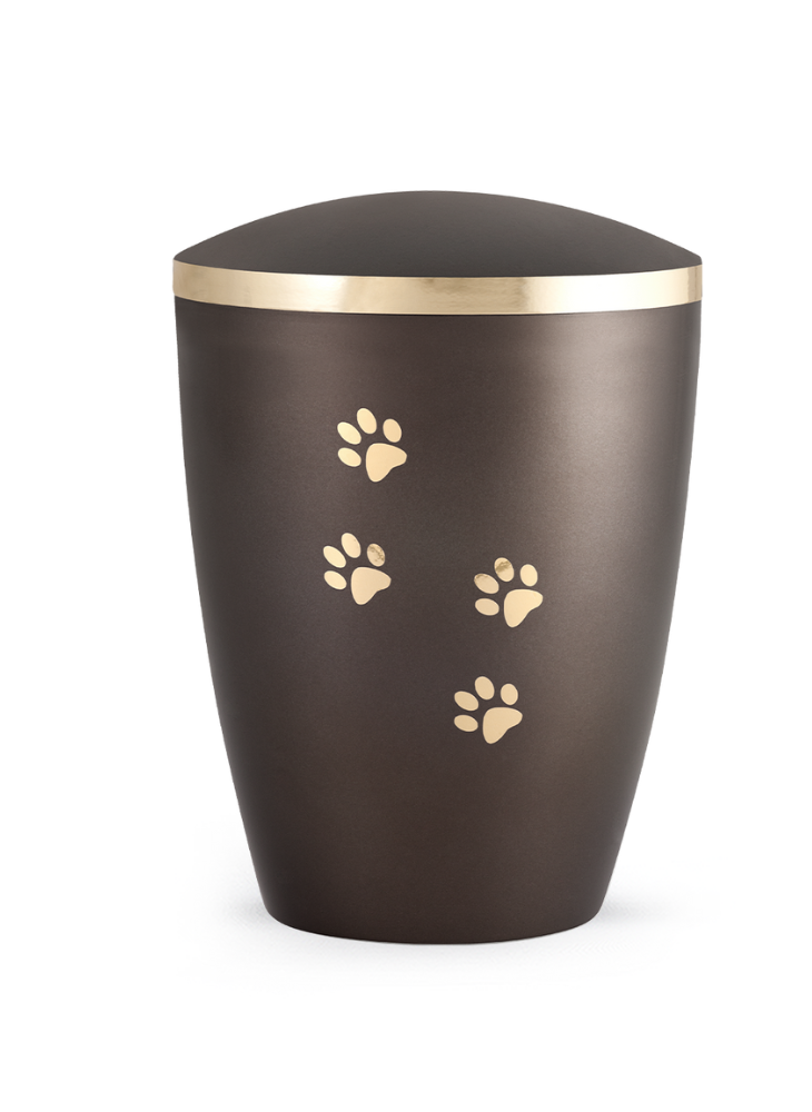 Zvířecí urna Elegance Paws - Hnědá 2,8l