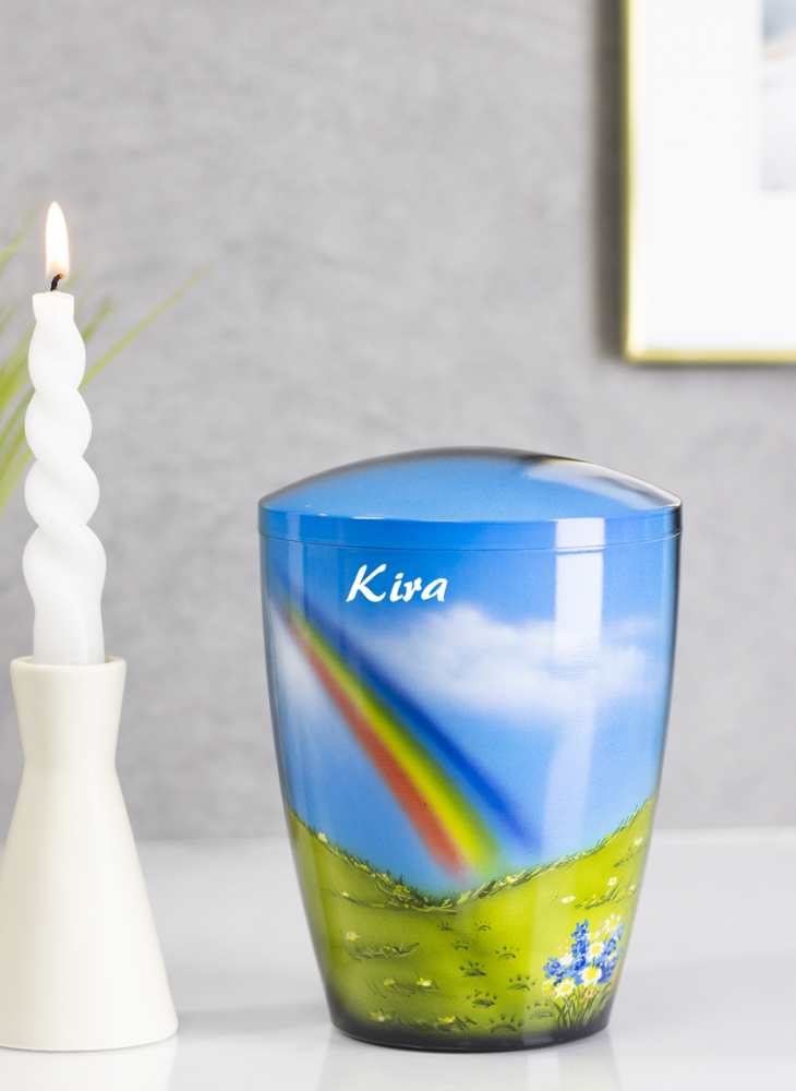 Zvířecí urna Airbrush - Duha 0,5l