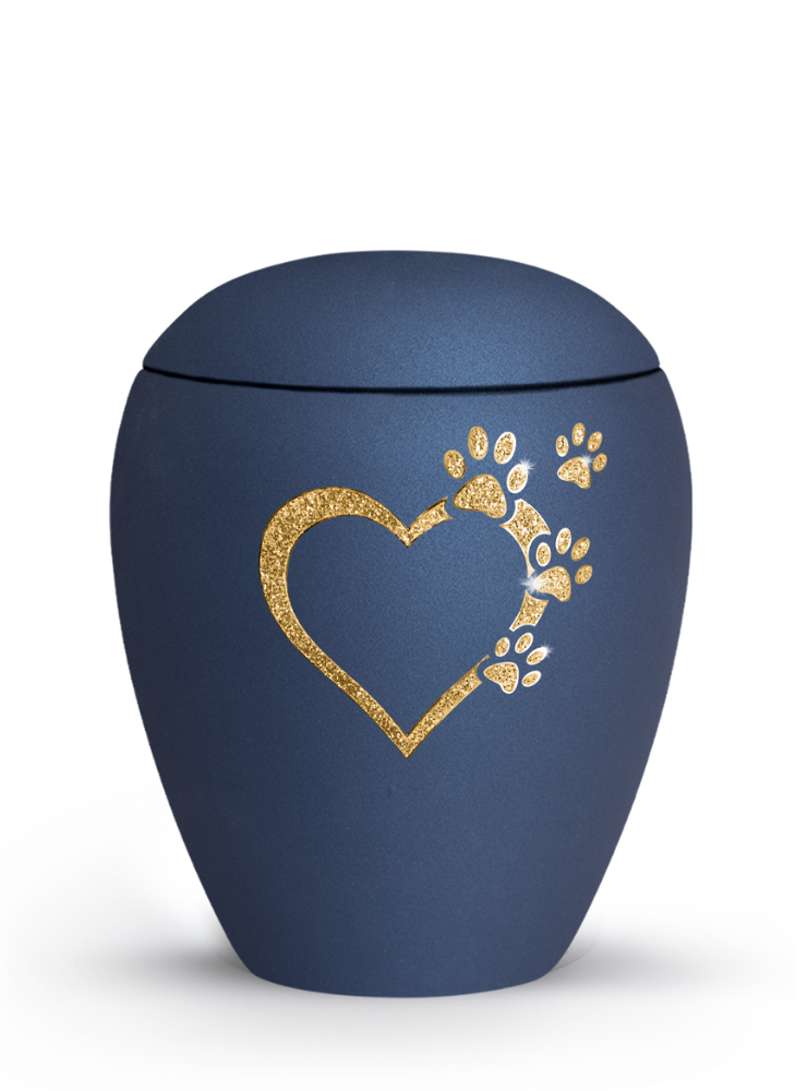 Zvířecí urna Verona Heart - Navy 2,8l