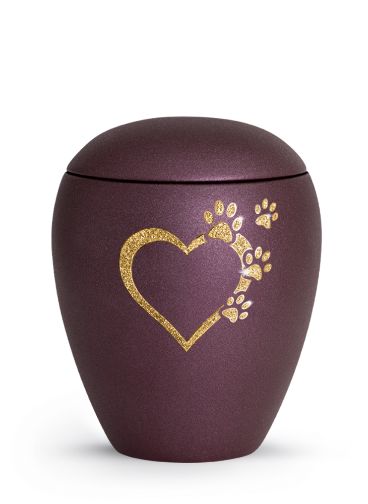 Zvířecí urna Verona Heart - Berry 2,8l