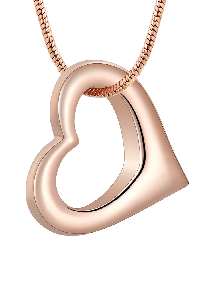 Přívěsek na popel Heart - Rose Gold